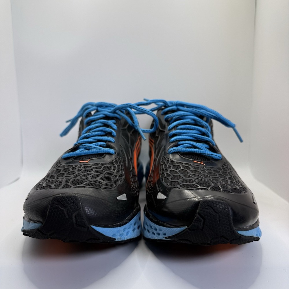 Puma Bioweb Elite Orhtolite Men's 11 Black‎ Blue Orange Running Shoes 186437-07 - Picture 7 of 11
